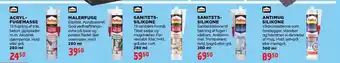 jem & fix Acryl fugemasse, malerfuge, Sanitetssilikone el. antimug silikone tilbud