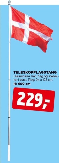 jem & fix Teleskopflagstang tilbud