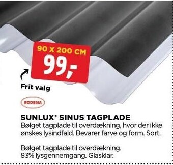 Sunlux sinus tagplade