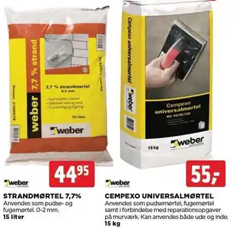 jem & fix Strandmørtel el. Cempexo universalmørtel tilbud