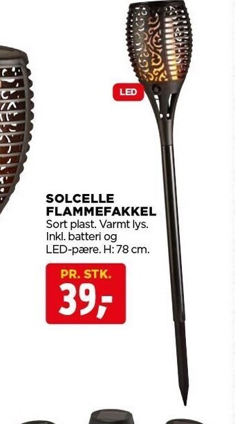 jem & fix Solcelle flammefakkel tilbud