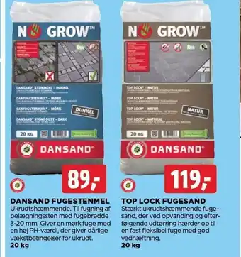 Dansand fugestenmel el. top lock fugesand