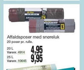 Affaldsposer Med Snøreluk