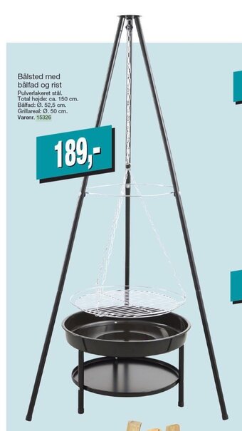 Bålsted Med Bålfad Og Rist