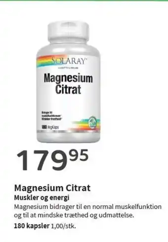 Helsam Magnesium Citrat Muskler Og Energi tilbud