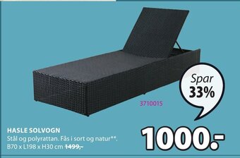 JYSK Hasle Solvogn tilbud