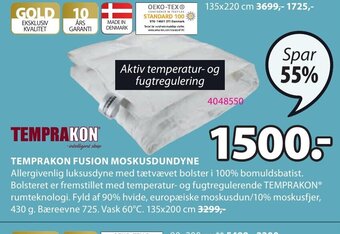 JYSK Temprakon Fusion Moskusdundyne tilbud