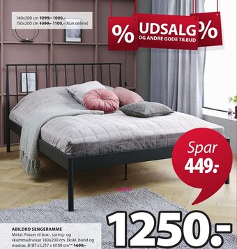 JYSK Abildro Sengeramme tilbud
