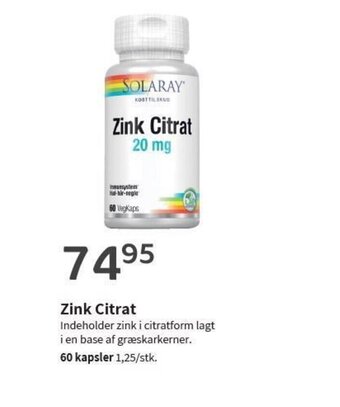 Helsam Zink Citrat tilbud
