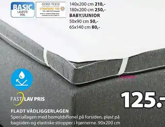 JYSK Fast Lav Pris Fladt Vådliggerlagen tilbud