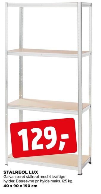 jem & fix Stålreol lux tilbud