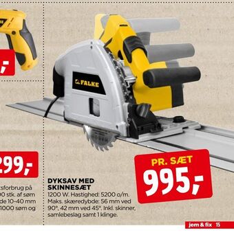 jem & fix Dyksav med skinnesæt tilbud