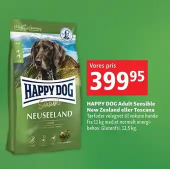 HAPPY DOG Adult Sensible New Zealand eller Toscana