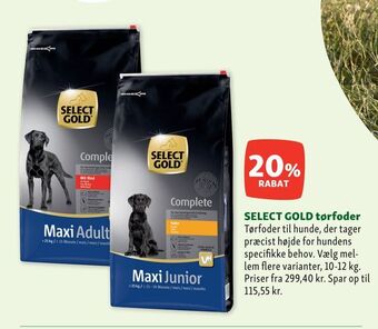 Maxi Zoo SELECT GOLD tørfoder tilbud