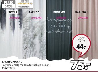 JYSK Badeforhæng tilbud