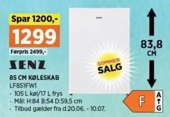 Power 85 Cm Køleskab LF851FW1 tilbud