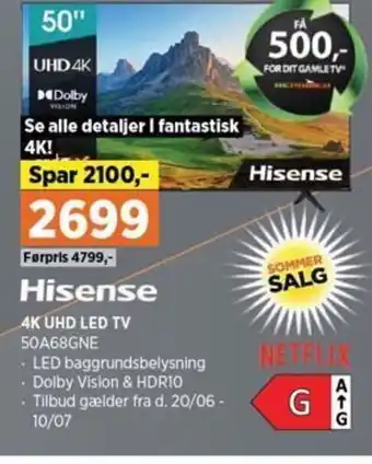 Power 4K UHD Led TV 50A68GNE tilbud
