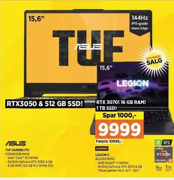 Power Asus Tuf Gaming F15 FX506HCBN144 tilbud