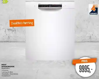 El-Salg Bosch Opvaskemaskine SMU6ZCW01S tilbud