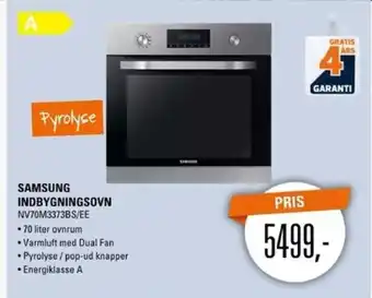 El-Salg Samsung Indbygningsovn NV70M337BS/EE tilbud