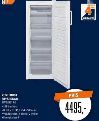 Vestfrost Fryseskab EW 52451 F-2