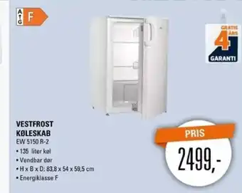 El-Salg Vestfrost Køleskab EW 5150 R-2 tilbud