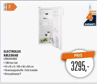 Electrolux Køleskab LRB2AF20W