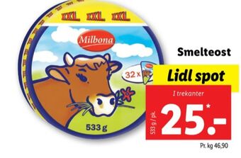 Lidl Milbona smøreost tilbud