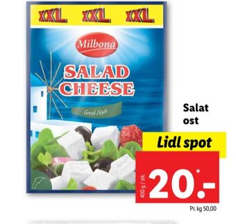 Lidl Milbona salatost tilbud