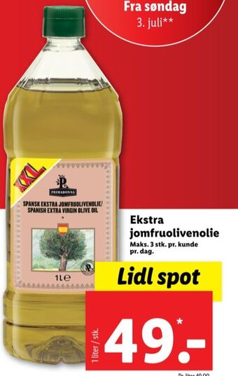 Lidl Primadonna olivenolie tilbud