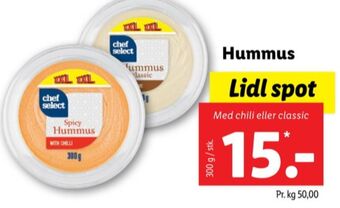 Lidl Chef select hummus tilbud