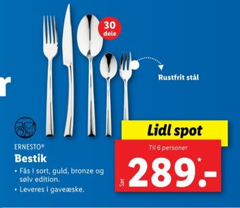 Lidl Ernesto bestik tilbud