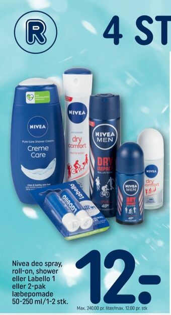REMA 1000 Nivea deo roll-on tilbud