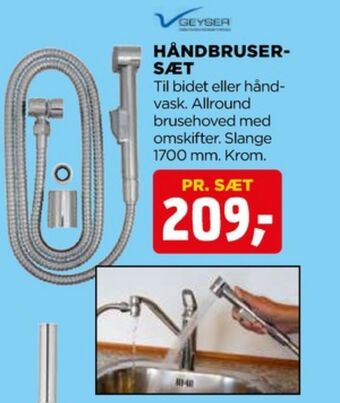 jem & fix Geyser håndbruser tilbud