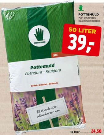 jem & fix Grønne fingre pottemuld tilbud