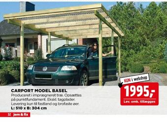 jem & fix Ukendt carport tilbud
