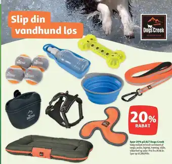 Maxi Zoo Spar 20% på ALT Dogs Creek tilbud