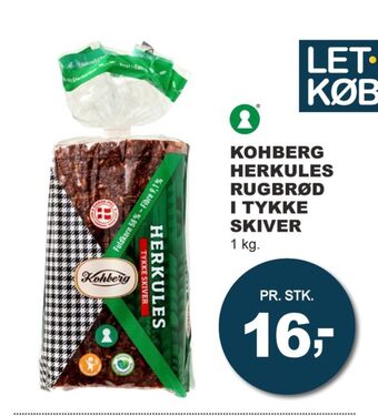 Let-Køb Herkules rugbrød-skiver tilbud