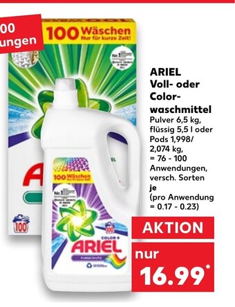 Kaufland DE Ariel Voll-Oder Color-Waschmittel tilbud