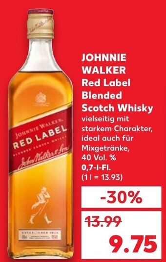 Kaufland DE Johnnie Walker Red Label Blended Scotch Whisky tilbud