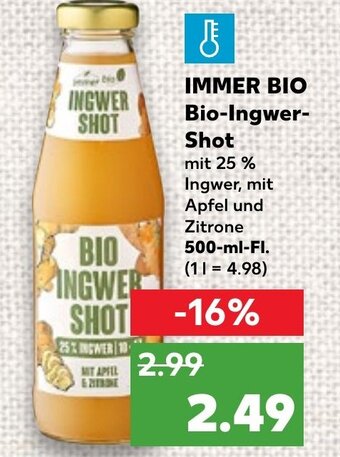 Kaufland Immer Bio Bio-Ingwer Shot tilbud