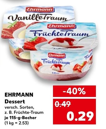 Kaufland DE Ehrmann Dessert tilbud
