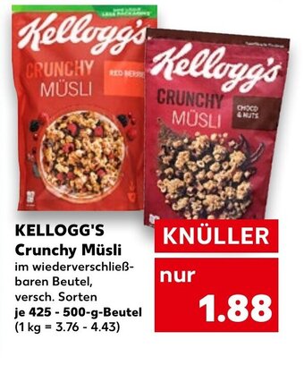 Kaufland Kellogg's Crunchy Müsli tilbud