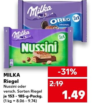 Kaufland Milka Riegel tilbud