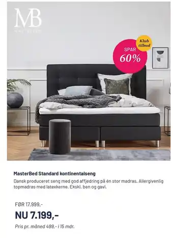 Drømmeland MasterBed Standard kontinentalseng tilbud