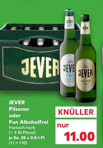 Kaufland DE JEVER pilsener oder fun alkoholfrei tilbud
