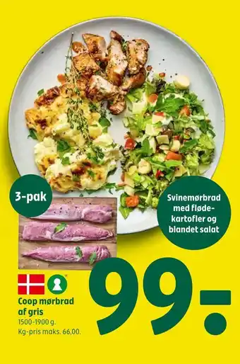 Coop 365 Coop mørbrad af gris tilbud