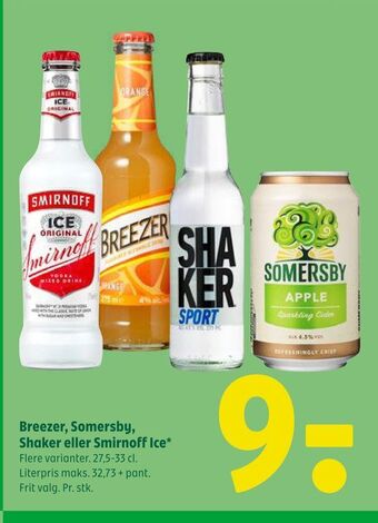 Coop 365 Breezer, Somersby, Shaker eller Smirnoff Ice tilbud