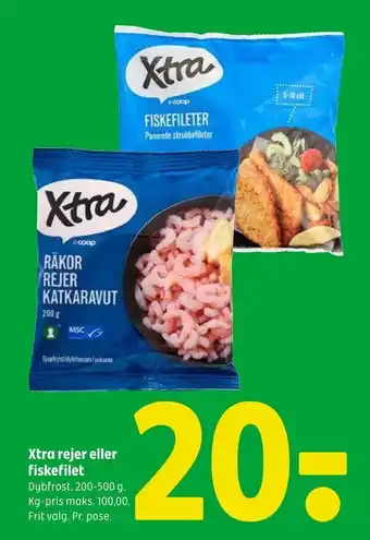 Coop 365 Xtra rejer eller fiskefilet tilbud