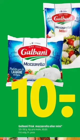 Galbani frisk mozzarella eller mini